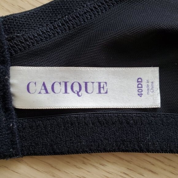 Cacique Red and Black Lace Underwire Bra 40DD - Picture 6 of 8